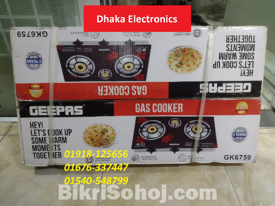 Geepas 3 Burner GK6759  Auto Gas Stove